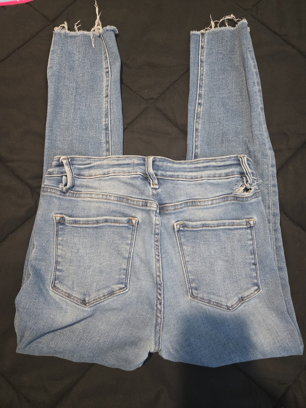 Vervet Light Blue Skinny Jeans with Raw Hem - Picture 4 of 4